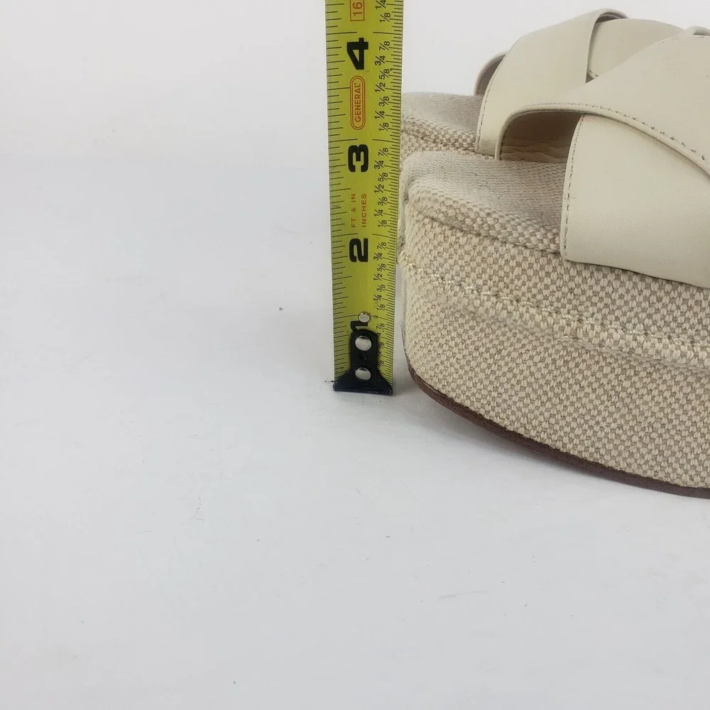Sam Edelman Women's Sandals Trianna Platform Heels Ivory  size 9.5